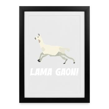Lama Gaon - Framed poster (27 × 37 cm) - black - Front