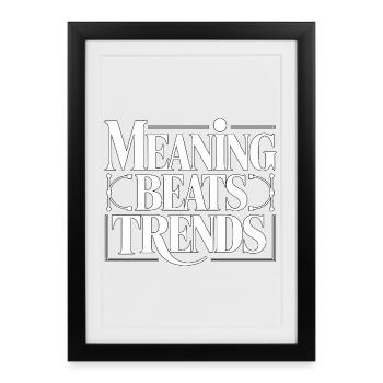 Logo Designer Meaning Beats Trends Visual Designer - Framed poster (27 × 37 cm) - black - Front