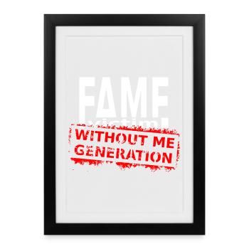 Chemise Victime de la Célébrité – Génération Without Me - Affiche encadrée (27 × 37 cm) - noir - Devant