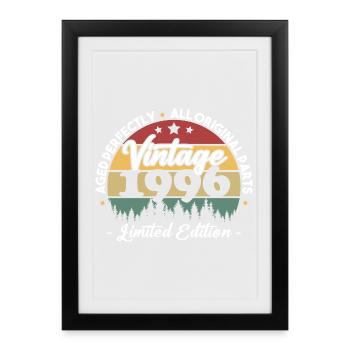 Original 1996 Vintage Vintage Birthday Retro - Framed poster (27 × 37 cm) - black - Front