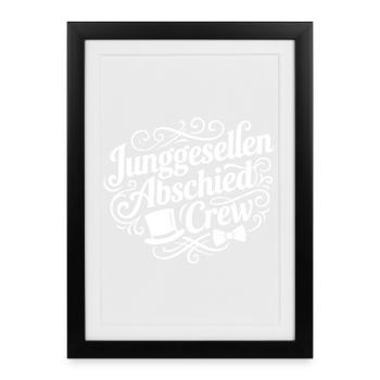 Junggesellenabschied Crew Jga - Gerahmtes Poster (27 × 37 cm) - Schwarz - Vorne