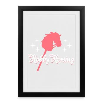 Montage amateur | Équitation | Sports | Don - Affiche encadrée (27 × 37 cm) - noir - Devant