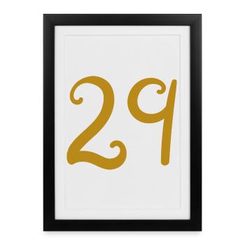 29 - Affiche encadrée (27 × 37 cm) - noir - Devant