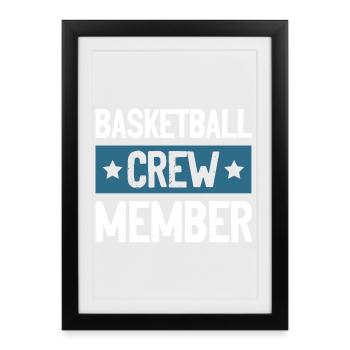 Équipe de basket-ball - Affiche encadrée (27 × 37 cm) - noir - Devant