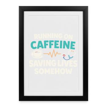 Night Shift Nurse, Tired - Framed poster (27 × 37 cm) - black - Front