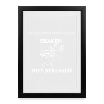 Shaking not stressed - Framed poster (27 × 37 cm) - black - Front