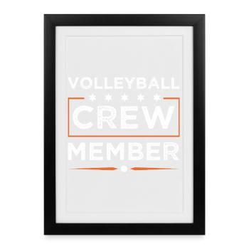 Équipe de volley-ball - Affiche encadrée (27 × 37 cm) - noir - Devant
