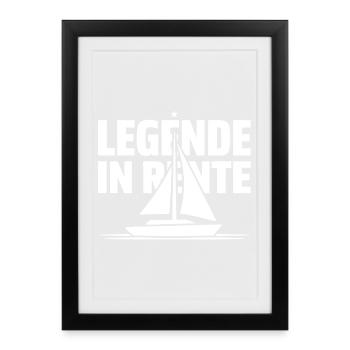 Légende à la retraite - Affiche encadrée (27 × 37 cm) - noir - Devant