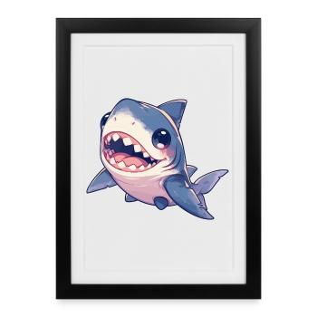 Sharks Shark - Framed poster (27 × 37 cm) - black - Front