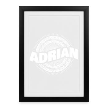 name Adrian - Framed poster (27 × 37 cm) - black - Front