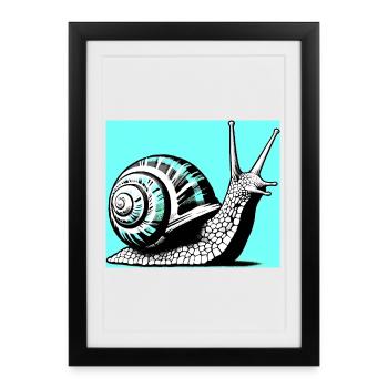 Escargot - Affiche encadrée (27 × 37 cm) - noir - Devant