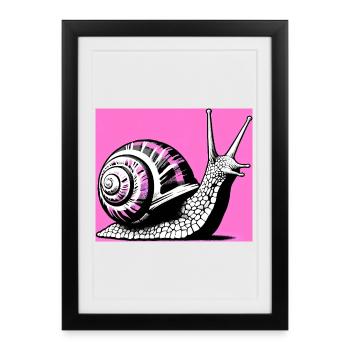 Escargot - Affiche encadrée (27 × 37 cm) - noir - Devant