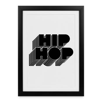 Logo Hip Hop audacieux - Affiche encadrée (27 × 37 cm) - noir - Devant