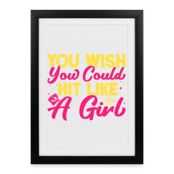 Fan de jeux d’argent que vous aimeriez toucher comme une fille au casino - Affiche encadrée (27 × 37 cm) - noir - Devant