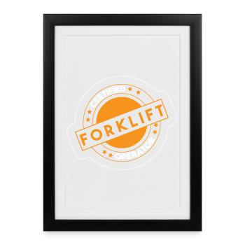Conducteur de chariot élévateur - Affiche encadrée (27 × 37 cm) - noir - Devant