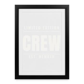 Événement du personnel de l’équipe Édition Limitée Badge Est Crew - Affiche encadrée (27 × 37 cm) - noir - Devant