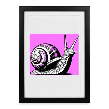 Escargot - Affiche encadrée (27 × 37 cm) - noir - Devant