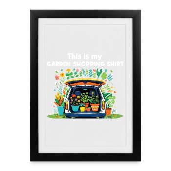 Funny gardening fun mothers - Framed poster (27 × 37 cm) - black - Front