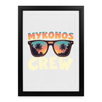 Mykonos Crew - Framed poster (27 × 37 cm) - black - Front