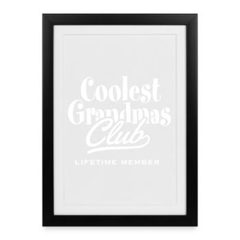 Coolest Grandmothers Club Logo - Framed poster (27 × 37 cm) - black - Front