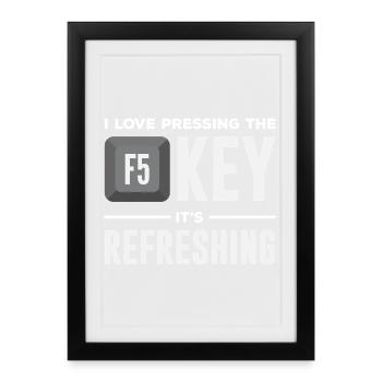 F5 Key Programmer - Framed poster (27 × 37 cm) - black - Front
