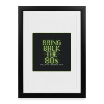 Retour des années 80 | Design numérique rétro - Affiche encadrée (27 × 37 cm) - noir - Devant
