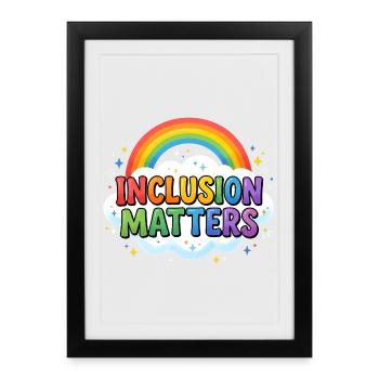 Inclusion is important – Special education – Freundli - Framed poster (27 × 37 cm) - black - Front