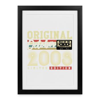 Original October 2008 – 18th Birthday Retro - Framed poster (27 × 37 cm) - black - Front