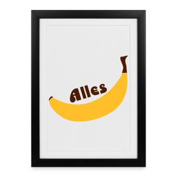 tous banane - Affiche encadrée (27 × 37 cm) - noir - Devant