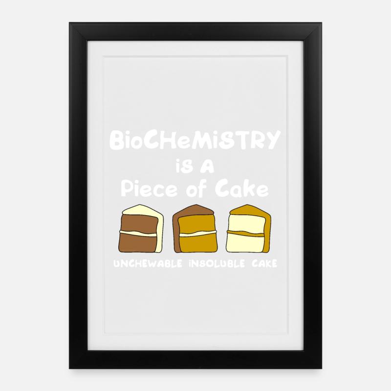 Biochemie-Kuchen - Gerahmtes Poster (27 × 37 cm) - Schwarz