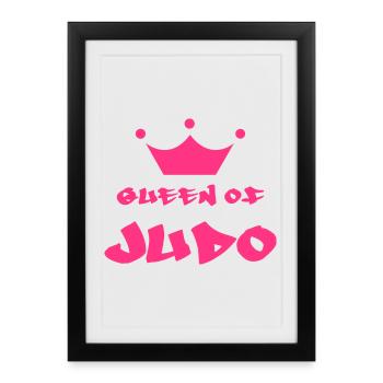 Judo / Judoka / Sport / Fight / Fighter / Strong - Affiche encadrée (27 × 37 cm) - noir - Devant