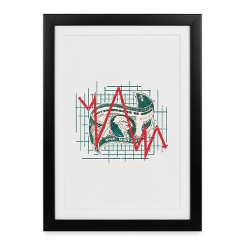 Que vaut mon argent d’autre! - Affiche encadrée (27 × 37 cm) - noir - Devant