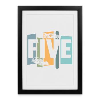 Five years old - Framed poster (27 × 37 cm) - black - Front