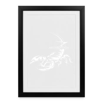 Scorpio Illustration Icon Graphic Animals Sketch - Framed poster (27 × 37 cm) - black - Front