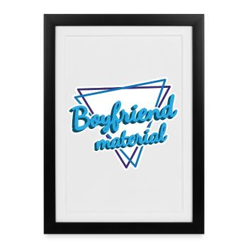 Lien d’amitié avec forme de coeur - Affiche encadrée (27 × 37 cm) - noir - Devant