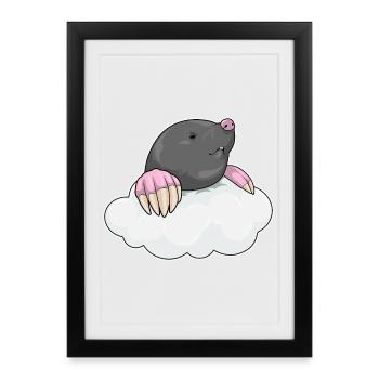 Mole clouds - Framed poster (27 × 37 cm) - black - Front