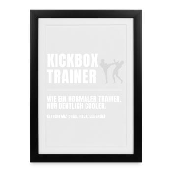 Kickbox Trainer Definition - Gerahmtes Poster (27 × 37 cm) - Schwarz - Vorne