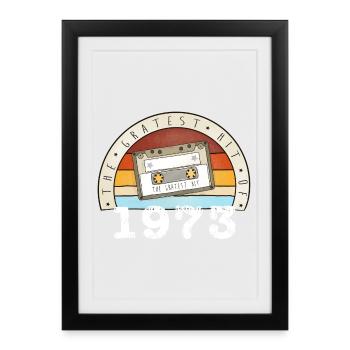 Gratest Hit of 1973 - 50th birthday retro vintage - Framed poster (27 × 37 cm) - black - Front
