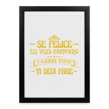 T Shirt Ironic Phrase Wisdom of Life Gift Idea - Framed poster (27 × 37 cm) - black - Front