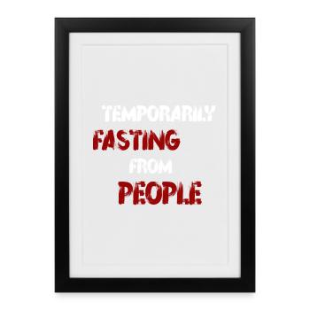Fasting people - Framed poster (27 × 37 cm) - black - Front
