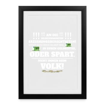 Not always by the people - Framed poster (27 × 37 cm) - black - Front