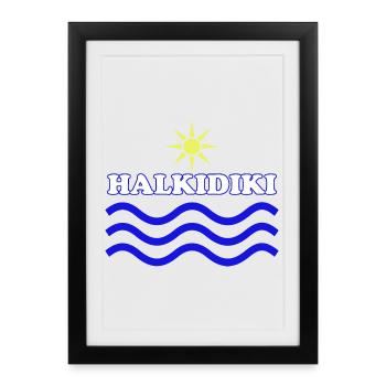 Chalcidique - Affiche encadrée (27 × 37 cm) - noir - Devant