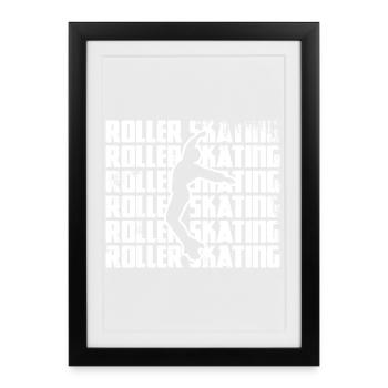 Roller Figure Skating - Framed poster (27 × 37 cm) - black - Front