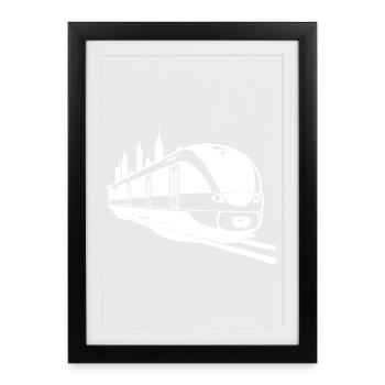 Railroad - Framed poster (27 × 37 cm) - black - Front
