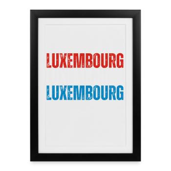 Flag of Luxembourg, Luxembourg pride - Framed poster (27 × 37 cm) - black - Front