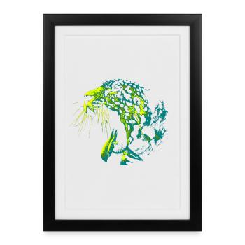 Panthère Stylée - Affiche encadrée (27 × 37 cm) - noir - Devant