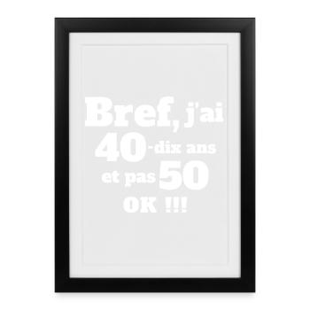 50th birthday, humor birthday, 50th birthday - Framed poster (27 × 37 cm) - black - Front