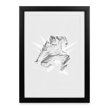 Breakdancers - Affiche encadrée (27 × 37 cm) - noir - Devant