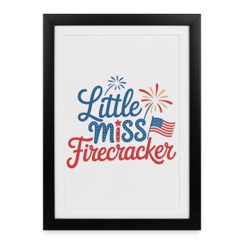 Little Miss Firecracker - Framed poster (27 × 37 cm) - black - Front