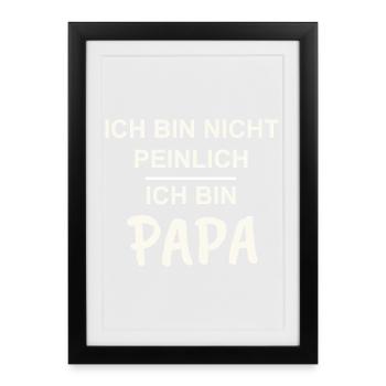 Papa, ado, je ne suis pas gêné, je suis papa - Affiche encadrée (27 × 37 cm) - noir - Devant